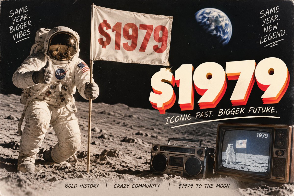 CryptoSrkl's tweet photo. 1979 was unforgettable. $1979 is weirder. History just got a ticker.

CA : J7d8P9vr7f2rgW2hUuuZr9d8Ce8V4KJ5QF62FMK7pump

https://t.co/i1qGXMnykO https://t.co/RbN5kHepSI