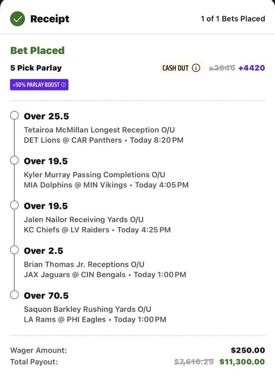 JudgmentParlays's tweet photo. how to make $11,300 betting on the NFL tomorrow 🏈 

$100 to 10 random followers who like comment &amp; retweet this post 🫡 https://t.co/59cV5Ayjp5