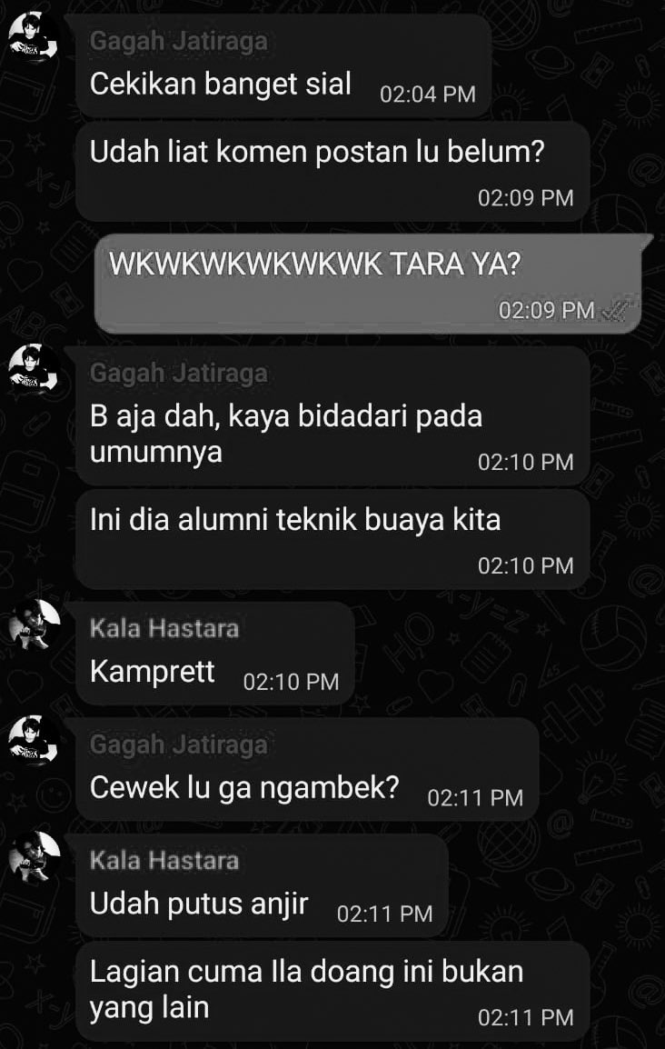 sastranika's tweet photo. ️ 
 
 ️ 
Topik grup Anak Abah hari ini adalah putusnya mantan buaya teknik mesin yang otw comeback jadi buaya lagi.
 ️ 
 
 ️ https://t.co/fhMpwlpFDM