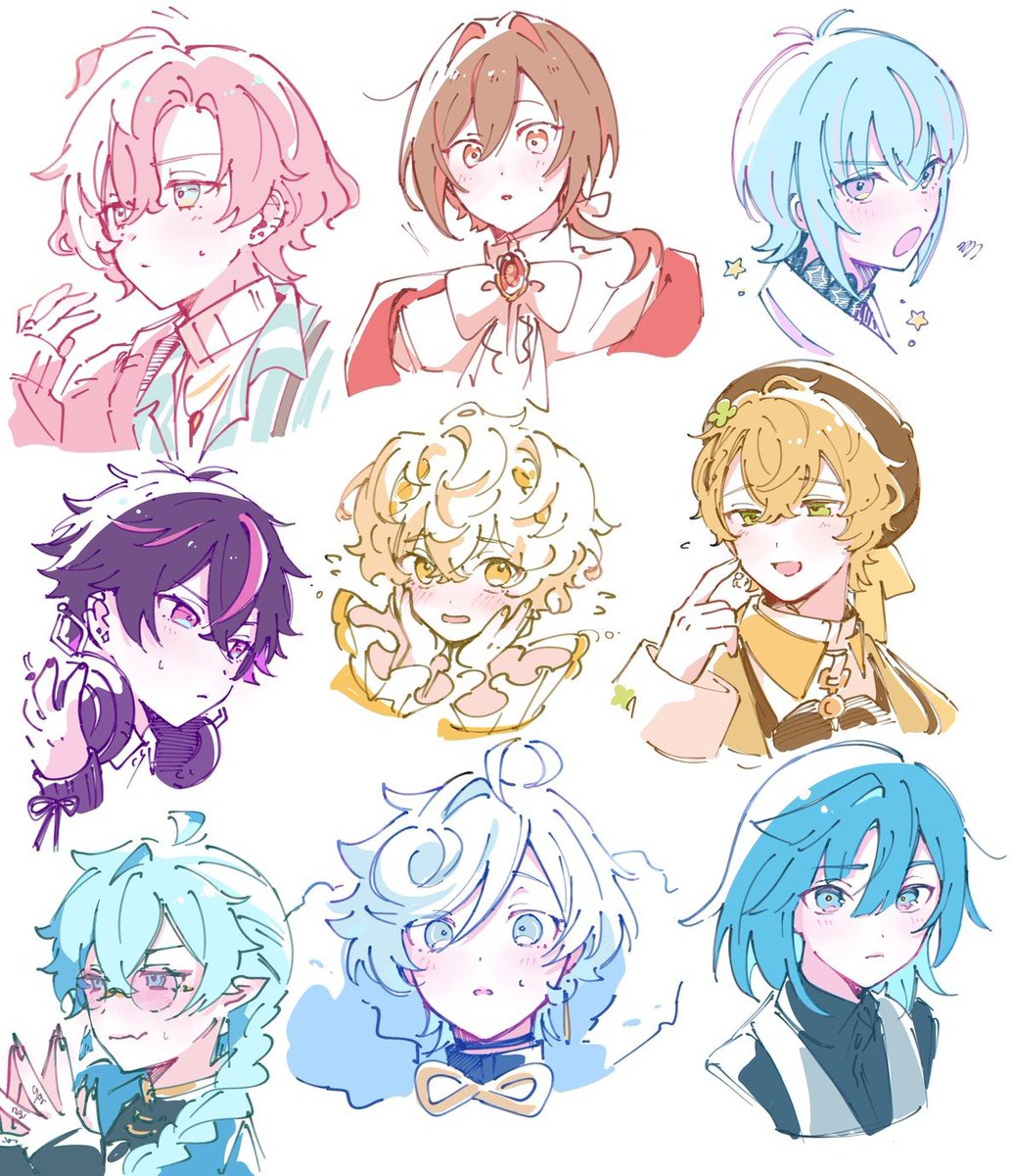 Maru000_o's tweet photo. 【 ルーレット(で出た子たちをひたすら描き殴り続け画面をいっぱいにするぞ)チャレンジ 】

お題：『照』 https://t.co/nEqzBQmDZb