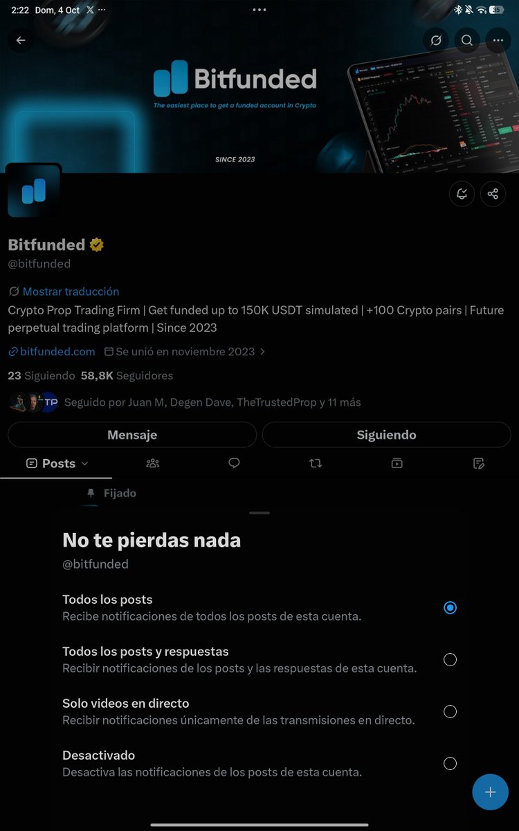 Estudiacrpto's tweet photo. @bitfunded I almost forgot to enter don't let that happen to you; do it now.

@JJgomez125 @Aivangrooso @Jesiigh9 https://t.co/PbZHgRbe52