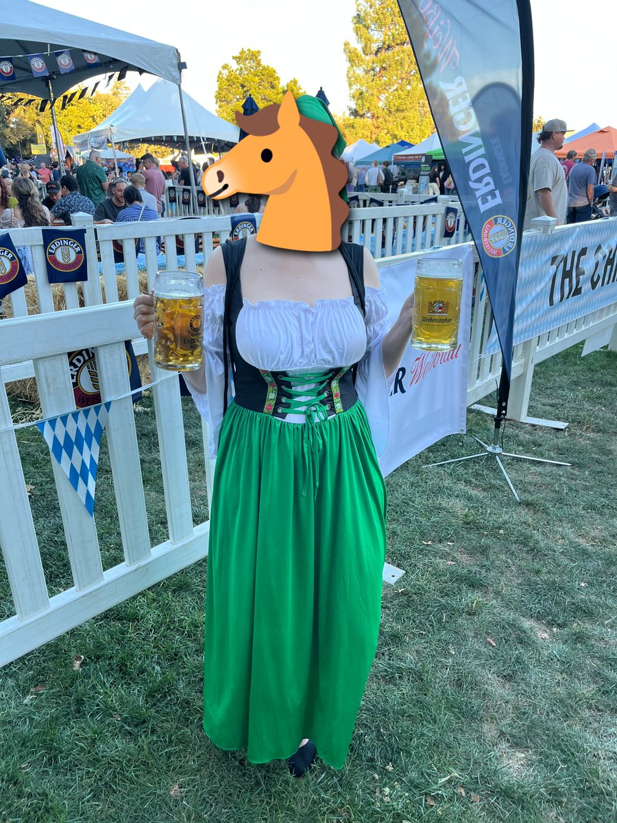 JustaHonse's tweet photo. Oktoberfest today hopefully~
We were going to try and go yesterday but it was too hot and meds make me super susceptible to heat. Here's a couple images as promised from the last fest I went to! https://t.co/U59qC1WQFG