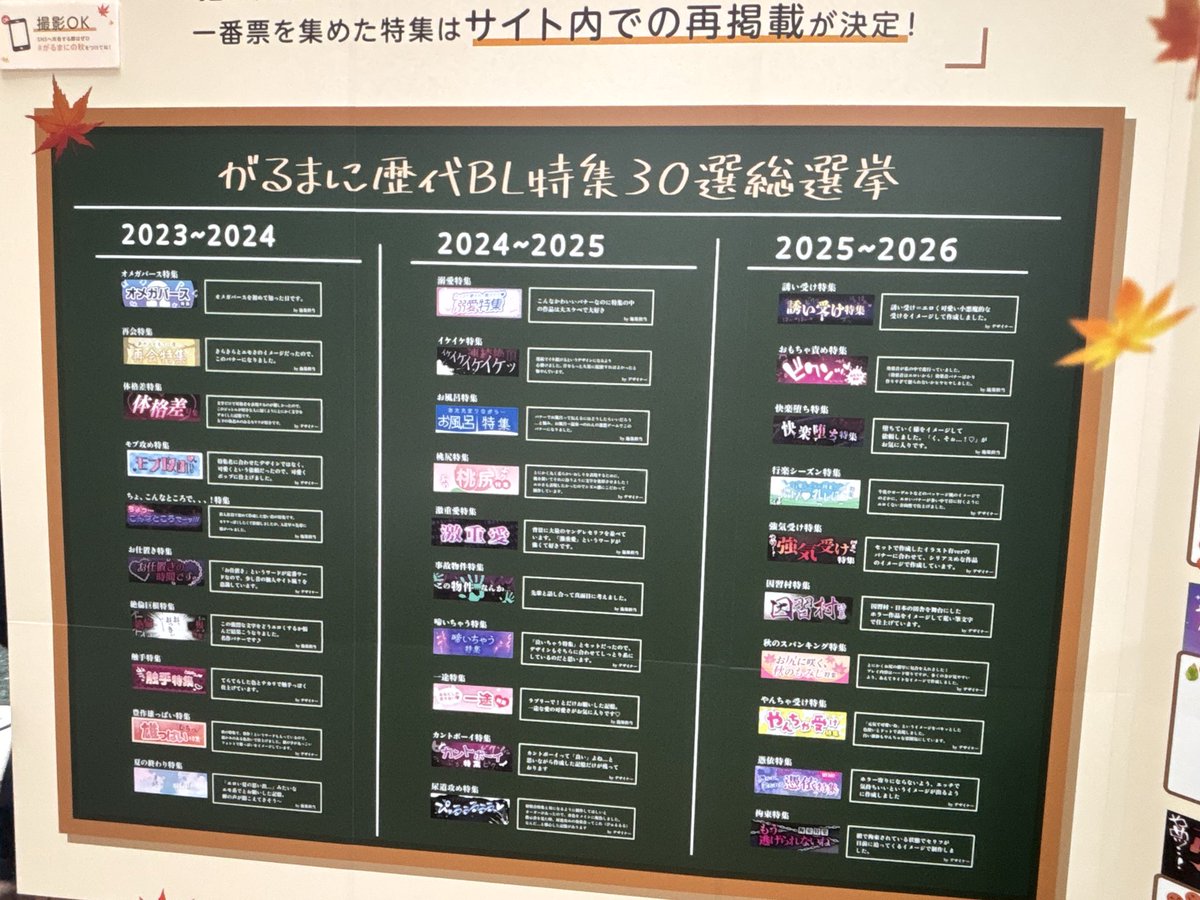 garumanitennin's tweet photo. #J庭60 お疲れさまでした！
DLsiteがるまにのブースにもたくさんの方にお越しいただきました、ありがとうございます！

歴代BL特集30選総選挙の結果は後日いたします🎉
結果発表まで少々お待ちください！ https://t.co/mADixPkAut