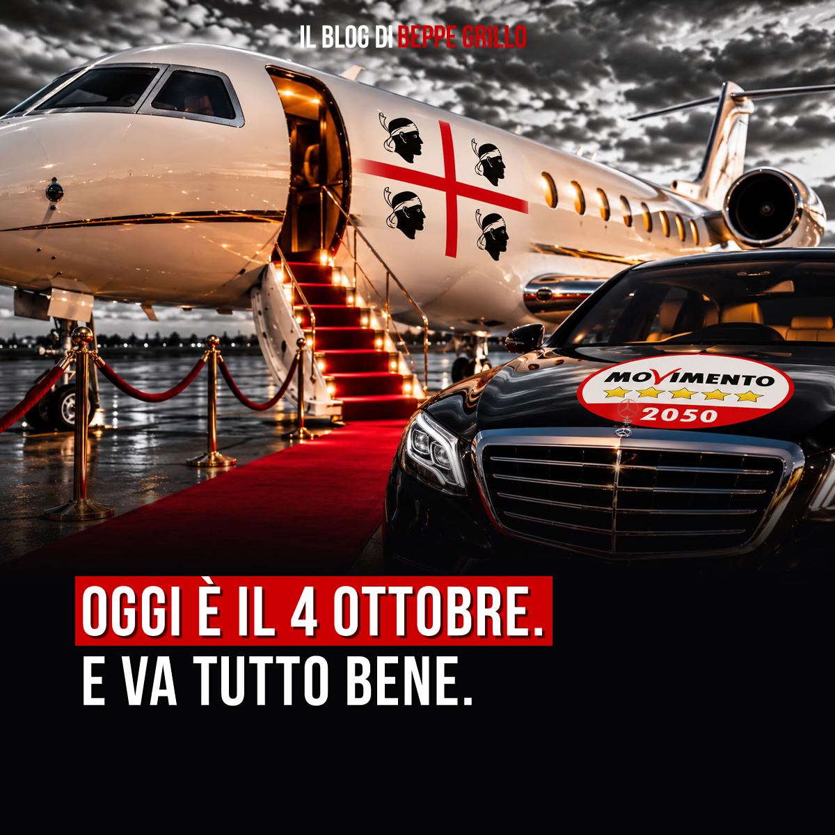 beppe_grillo's tweet photo. Oggi è il 4 Ottobre.E va tutto bene. Ai valori di San Francesco si ispirava una forza politica, fondata il 4 ottobre 2009, che concepiva le istituzioni come servizio ai cittadini, anziché come strumento di arricchimento personale. https://t.co/dghydBGZEZ https://t.co/bugZTPL85K