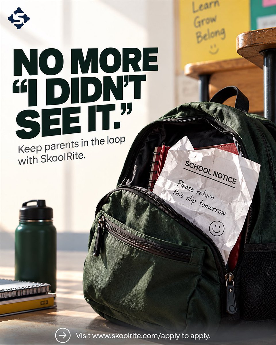 TheSidneySpace's tweet photo. No more missed school updates. No more parents being left out of the loop.
With SkoolRite, schools can share important notices, announcements and updates directly with parents — helping families stay informed and schools communicate better.
Better communication. Better parent engagement. Better school experience.
#SkoolRite #TheSidneySpace #School #ParentEngagement #SchoolManagement