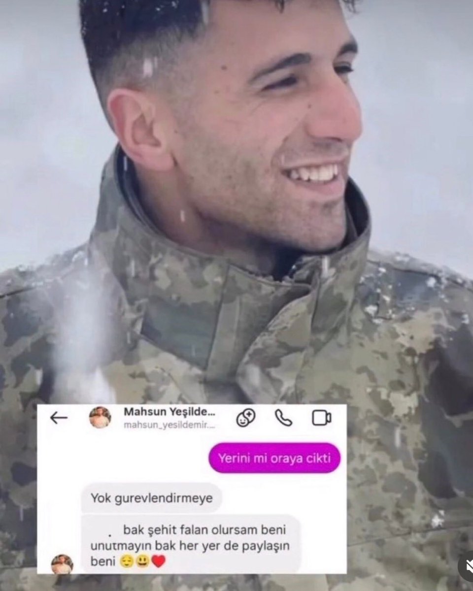 Yedi23haber's tweet photo. "Şehit olursam her yerde paylaşın beni." 

Şehit Mahsun Yeşildemir. https://t.co/nD9JhsuFlR
