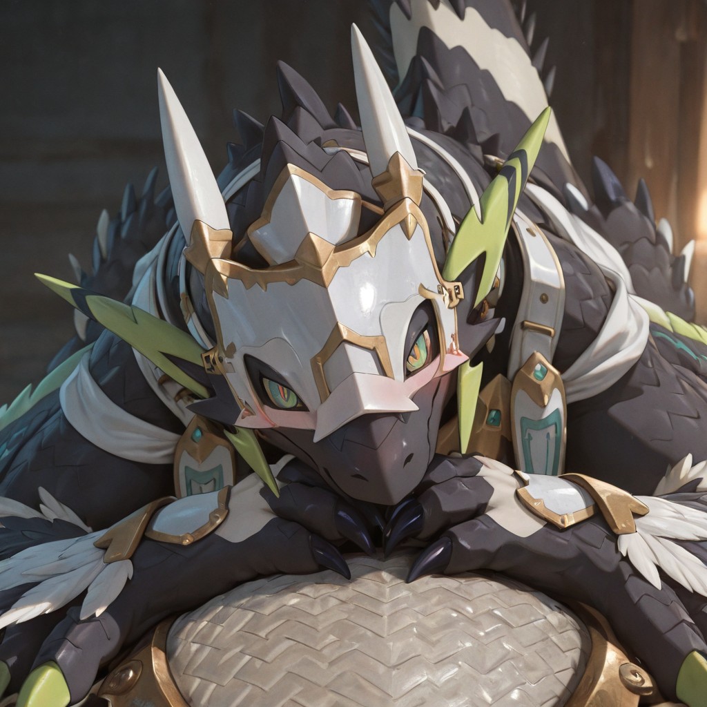 KzayronArt's tweet photo. #Shult #Dragon #Scalie #Furry #ScalieArt #FurryArt #CreatureDesign #FantasyArt #Armor #CharacterDesign #GreenEyes #Anthro #NonHuman #Beast #AIArt https://t.co/WQ1ZqBrw8S