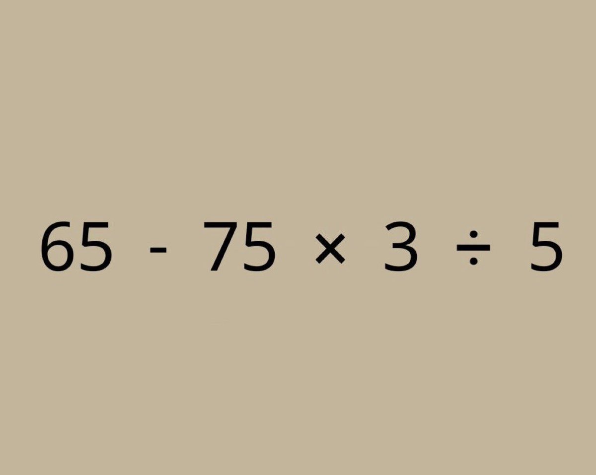 itx_Isabella's tweet photo. Solve it 👀🫨
Don’t Use Calculator Use your Brain 🧠 

Drop your answer in comments 🫨👀 https://t.co/xgEOaMqDBO