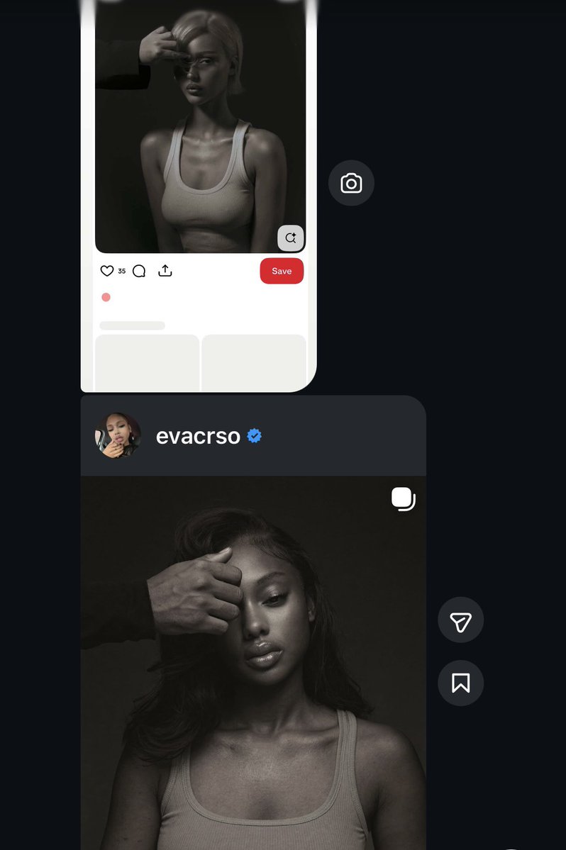 eldiaaabloo's tweet photo. La tarée frère, après elle vient nous dire comment percer sur Insta et tout, qu’elle se donne la motivation de faire des photos tous les jours… Mais meuf, tu voles les photos et tu utilises l’IA 😭 Dégage en plus avant je liker grave ses photos https://t.co/BncxZNdZoL