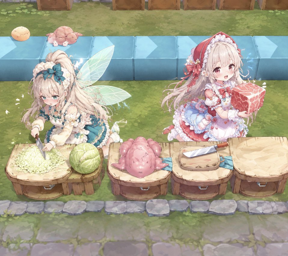amo111_s2's tweet photo. ずっとアモに会いたかったらしい😳💓

お互いクックミニゲーム好きなので
一緒に料理14000pt稼いできました🍳
遊んでくれてありがとうー!!
#ツリネバ https://t.co/DCTJsuzGLJ