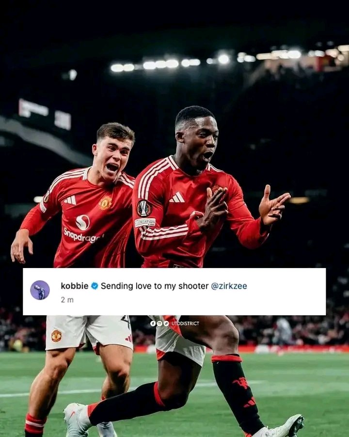 queen_marah7's tweet photo. 🎙️🔴 Kobbie Mainoo, when asked who has the coldest celebration in the squad: "Joshua Zirkzee has the 𝐂𝐎𝐋𝐃𝐄𝐒𝐓 𝐎𝐍𝐄" 🔫🔫 https://t.co/p3DPbUACDx