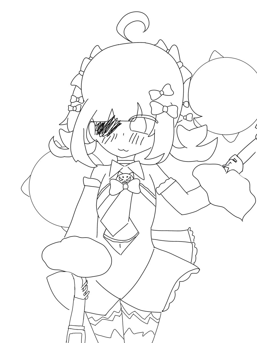 ksawbz's tweet photo. 南宮羽ちゃん描いた！
線画しか描いてないのは許してぇ
 #南宮羽
 #ゼンゼロ
 #ファンアート https://t.co/NpApqaxdnU