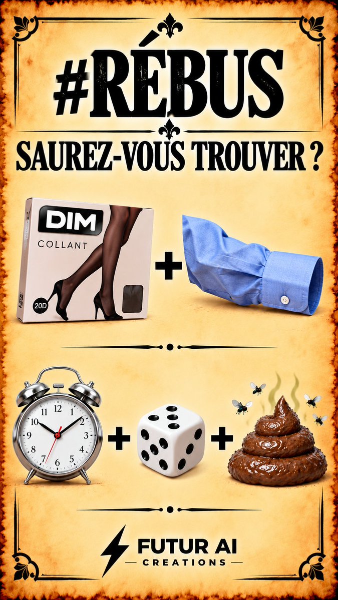 Benjamin_Sibuet's tweet photo. Celui-ci résume plutôt bien l’ambiance 😂🌧️
Vous trouvez la phrase complète ?

#rebus #devinette #enigme #meteo #humour https://t.co/qJ23N9zz1I