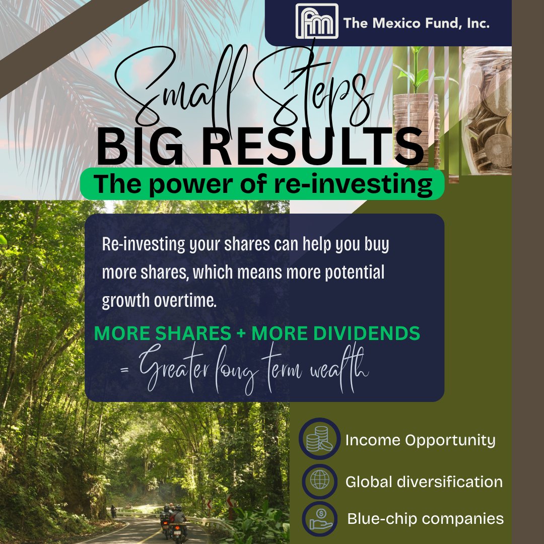 CEFNetwork's tweet photo. Build wealth with a long-term vision.😇
Learn more: https://t.co/M7nnvm3MNe
#MXF #MexicoFund #ClosedEndFund #EmergingMarkets #LatinAmericaInvesting #GlobalMarkets #LongTermGrowth #CEF #DividendInvesting #CapitalAppreciation #PortfolioStrategy https://t.co/YKTSPhTrIP