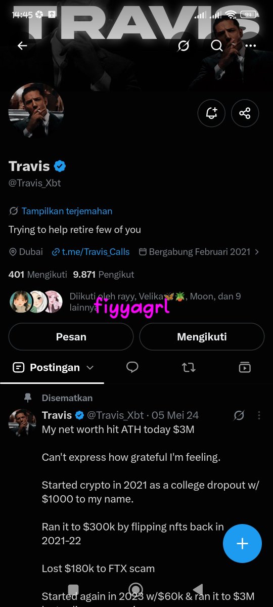 fiyyagrl's tweet photo. @itsgayri @Travis_Xbt Alhamdulillah bisa https://t.co/bZCkObAfBH