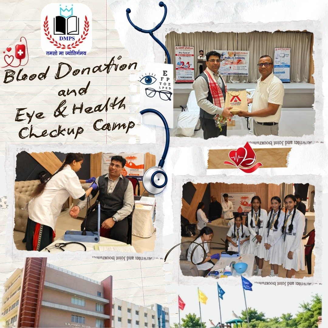 Dmps_official's tweet photo. D.M. Public School organized a Blood Donation, Eye Check-up &amp; Health Check-up Camp at the school campus with the support of Asarfi Blood Center.

 #HealthCamp #BloodDonation #EyeCheckup #HealthCheckup #AsarfiBloodCenter #SchoolActivities #HealthyCommunity #Dhanbad #Putki https://t.co/hIwHfw7Edf