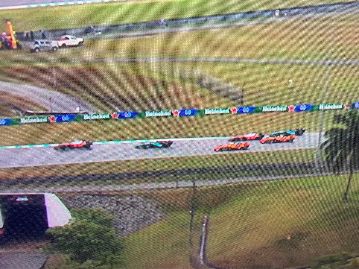 oscgoat's tweet photo. this is the dumbest formation lap ive ever watched im laughing my ass off https://t.co/RR2KKntpi8
