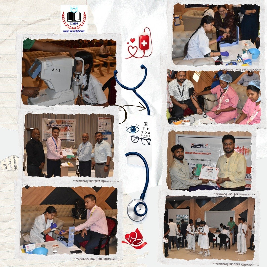 Dmps_official's tweet photo. D.M. Public School organized a Blood Donation, Eye Check-up &amp; Health Check-up Camp at the school campus with the support of Asarfi Blood Center.

 #HealthCamp #BloodDonation #EyeCheckup #HealthCheckup #AsarfiBloodCenter #SchoolActivities #HealthyCommunity #Dhanbad #Putki https://t.co/hIwHfw7Edf