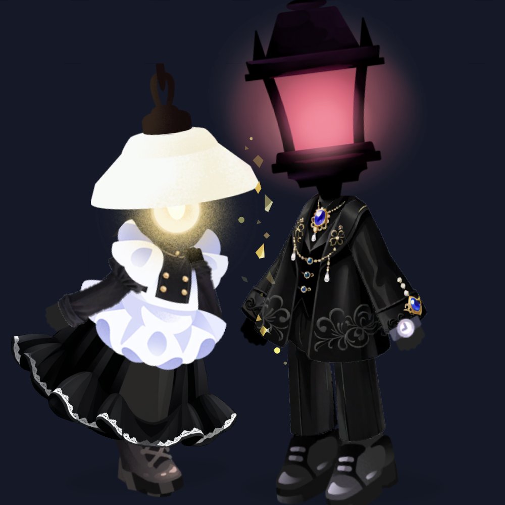 uni_KON_'s tweet photo. 【Lookbook】
異形頭は灯り系の方が一番好きです。
白熱電球メイドさんとカンテラ執事さん。
ツイとかリヴリーみたいに新ガチャ内に1個は異形頭入れてほしい今日この頃。
#ポケユニコーデ #ポケユニ https://t.co/YeIl5BQ9U0