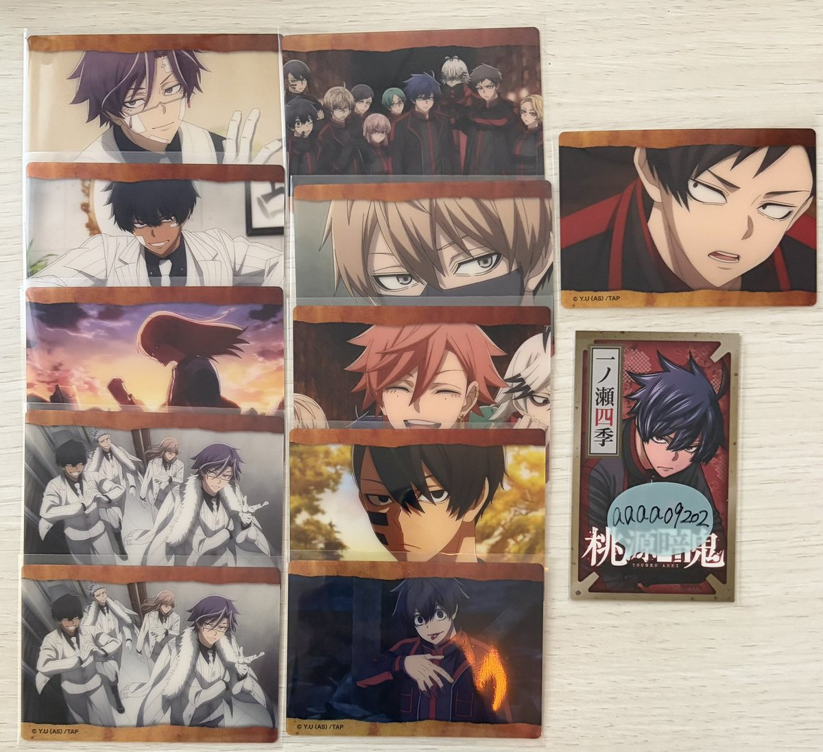 aaaa09202's tweet photo. 【交換/譲渡】桃源暗鬼 アニメイトフェア RPG オーロラアートコレクション

譲 画像のもの
求 一ノ瀬場面写
郵送のみ

お気軽にお声掛けください🙇🏻‍♀️ https://t.co/8XqShmGCcv