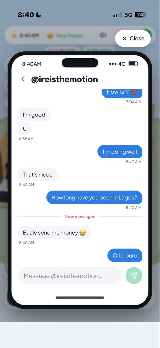 Emmy_Neem's tweet photo. 9th talking stage don fail again 😭😂

At this point, I don’t even know whether na Lagos life dey stress me or na being born as a LAPO boy 😭.

Every time I enter a new talking stage, I’m optimistic like “this one might be different.”
Next thing: “Baale send me money 😭” 💀 https://t.co/tZcofmxnlu