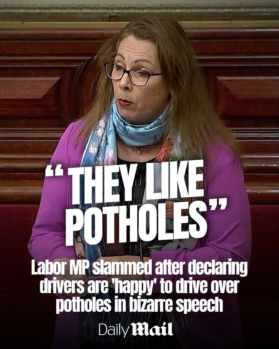 LiberalVictoria's tweet photo. Victorians are fed up with potholes. Labor thinks they like them.

We shouldn’t have to dodge potholes just to get home safely. After 12 years of Labor neglect, our roads are crumbling and drivers are paying the price. https://t.co/vAGpQbAeRB