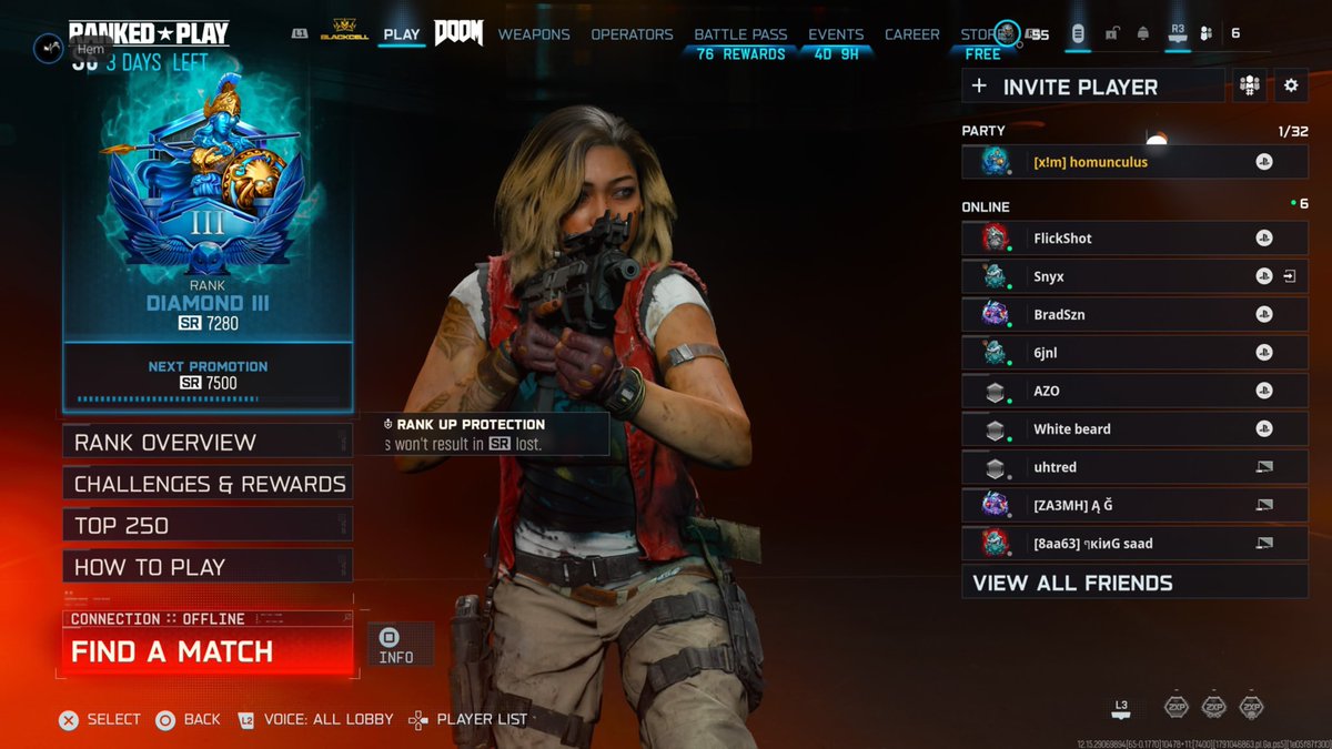 rankhi2's tweet photo. Reached Top 250 worldwide in COD, then lost 3,840 points for no reason. No explanation, no warning. I play on PlayStation and have never cheated. Please investigate, Activision.

Account: homunculus#7505167 @ColtHavok @Parasite @CallofDutyCM @CallofDuty https://t.co/g0geEe6Oyw
