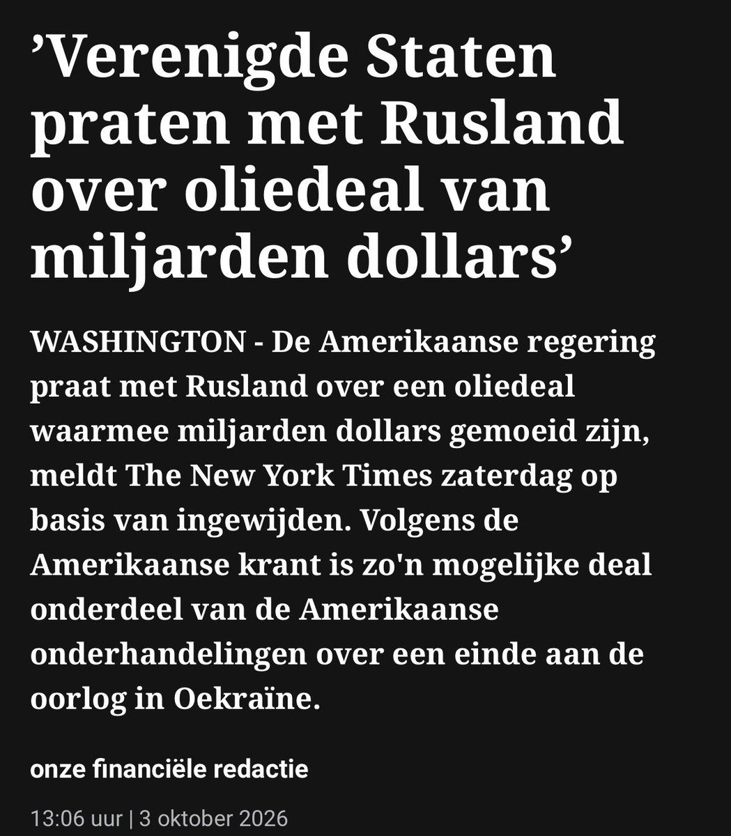 Anneke172351868's tweet photo. En nu zitten de Amerikanen met de Russen over olie te onderhandelen. 

Straks koopt de EU Russische olie van de Amerikanen en vieren we dat als onafhankelijkheid van de Russen.🤡 https://t.co/DxkvrfZhlW