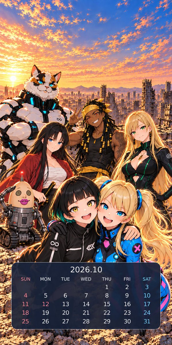 satoshiki5's tweet photo. スマホロック画の企画が面白かったから、自分用に今月のカレンダー待ち受け画像を作成😆
初心に帰ってこういう使い方するのも楽しい✨
#CODE_RIXIA https://t.co/ojq11hnqbh
