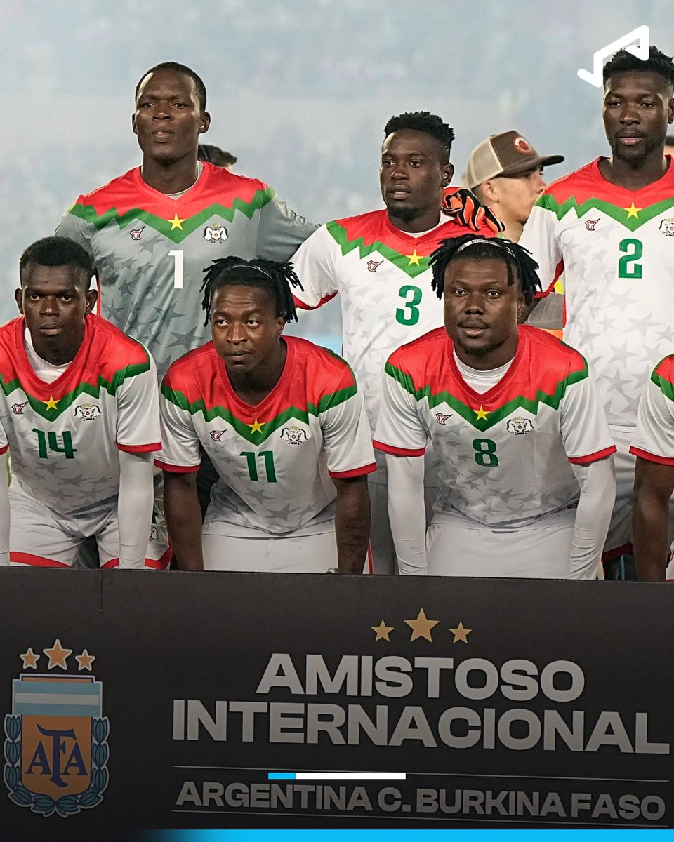 goal's tweet photo. Burkina Faso were forced to field an emergency U23 squad against world champions Argentina following severe travel logistics chaos!

 The young side landed in Buenos Aires just five hours before kickoff before suffering a 7-0 defeat 🤯💥

Read the full details 🔗 https://t.co/qYMoAfBEZ8