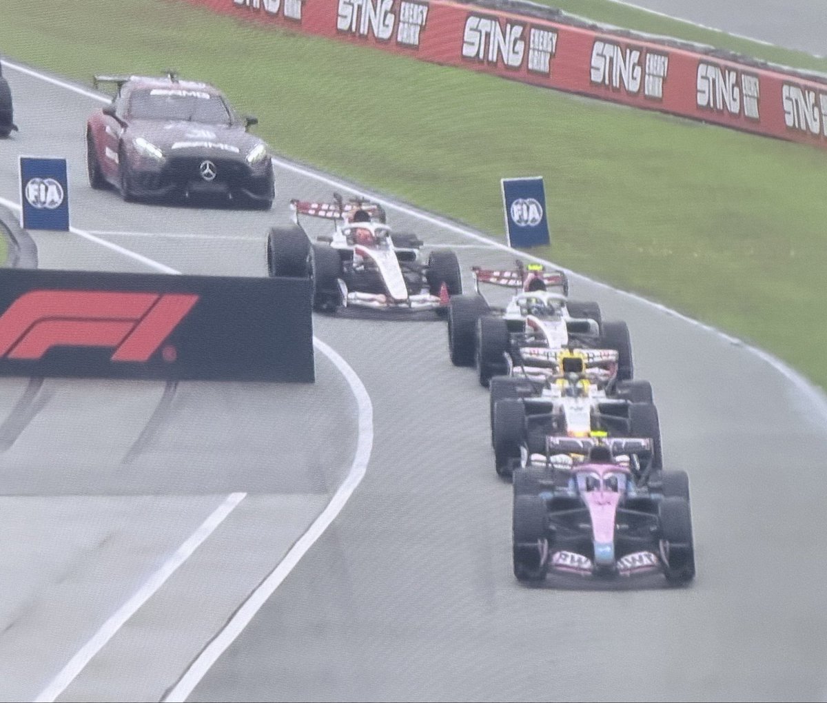 smartinaus1975's tweet photo. New type of Hybrid racing! Never ever seen anything like this before! Go back to proper engines! Why are Sky commentators not saying how embarrassing this is? @Ajm1969ason @MBrundleF1 https://t.co/mm9X2Mxc8R