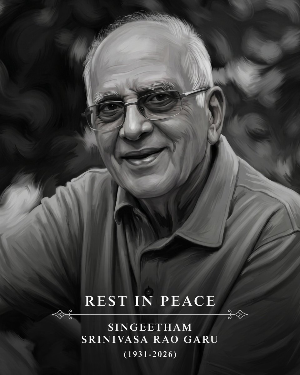 TheyCallHimTG's tweet photo. Om Shanthi #SingeethamSrinivasaRao garu 💔
One of d pioneers of Indian Cinema & Greatest Director from Telugu Land, Been my biggest inspiration, Making a movie at 94 is no easy feat, Thanks for gifting us all those amazing Memories with #Aditya369, #MMKM #Pushpak etc https://t.co/HgAf6RpeU8