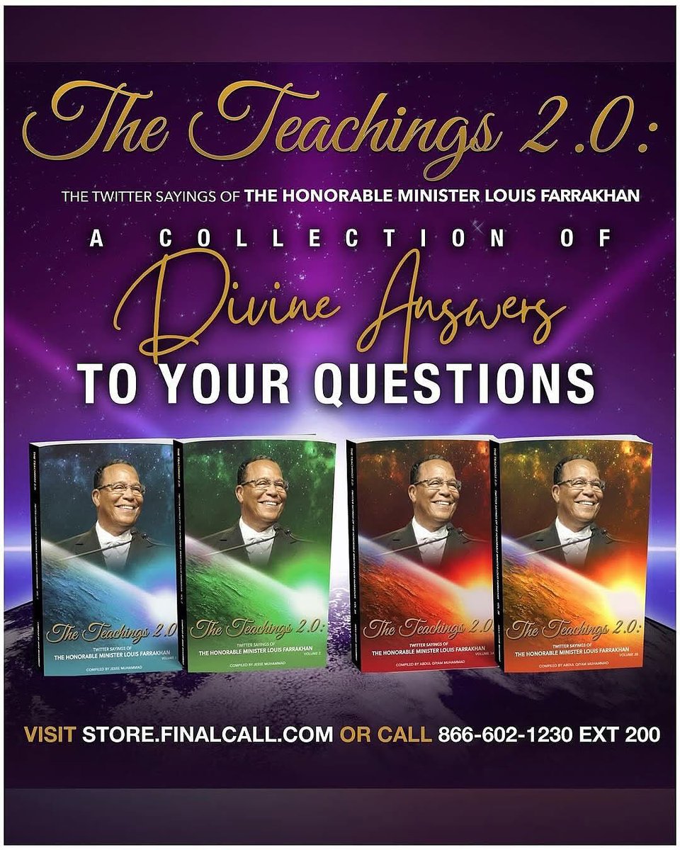 PhenomRadio's tweet photo. #PSA The Teachings 2.0 Volume 3–Books A & B are now available to the world. https://t.co/iAh3TSnpEk “Divine Guidance In A Time Of World Crisis”—The Honorable Minister Louis Farrakhan speaks. #TheFinalCall #FinalCallNews #FinalCall #TheTeachings https://t.co/kVS22hKl8i