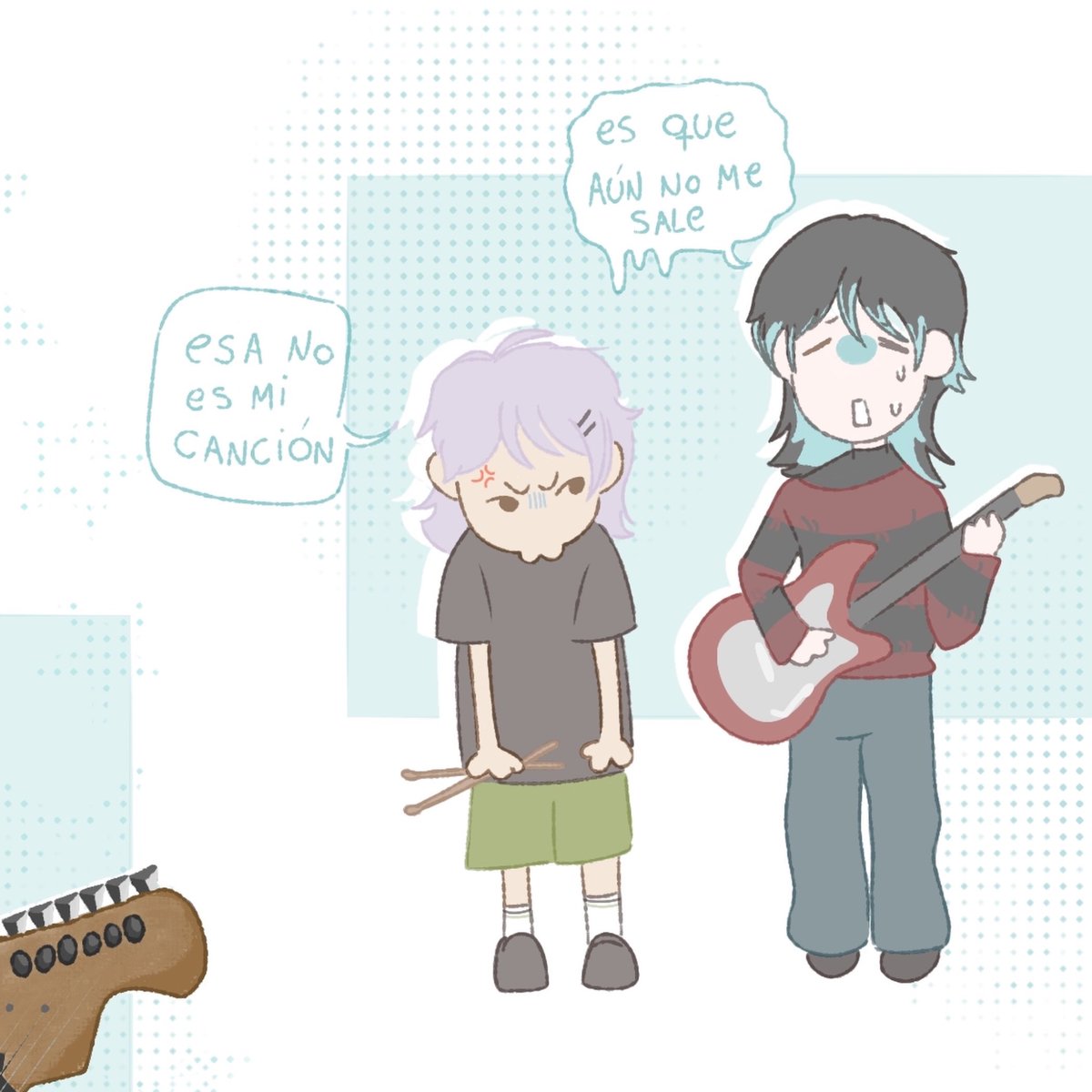 FroggieHoney's tweet photo. No saben cuánto amo a estos oc's(⁠ ⁠≧⁠Д⁠≦⁠)
Best banda ever, necesito gente para contarles el Lore, acá un dibujito de Cyan con su bestie Noona 

Creo que la mejor parte es que toquen en un bar y les paguen con sanguchitos de miga
#ocs #digitalartㅤ #digitalartists https://t.co/HqJRNGqunD