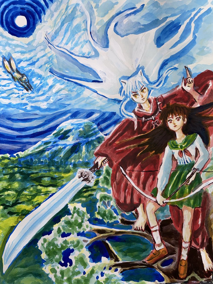 GothamRemnant's tweet photo. @rumicworld1010 One of my favorite animé and manga literature is Inuyasha. I watched the series almost every night during my 3 years of chemo therapy. I bought some of the manga during my college days, and read the rest at the library. Thank you! I painted these to celebrate~! https://t.co/ktHm1kiELS