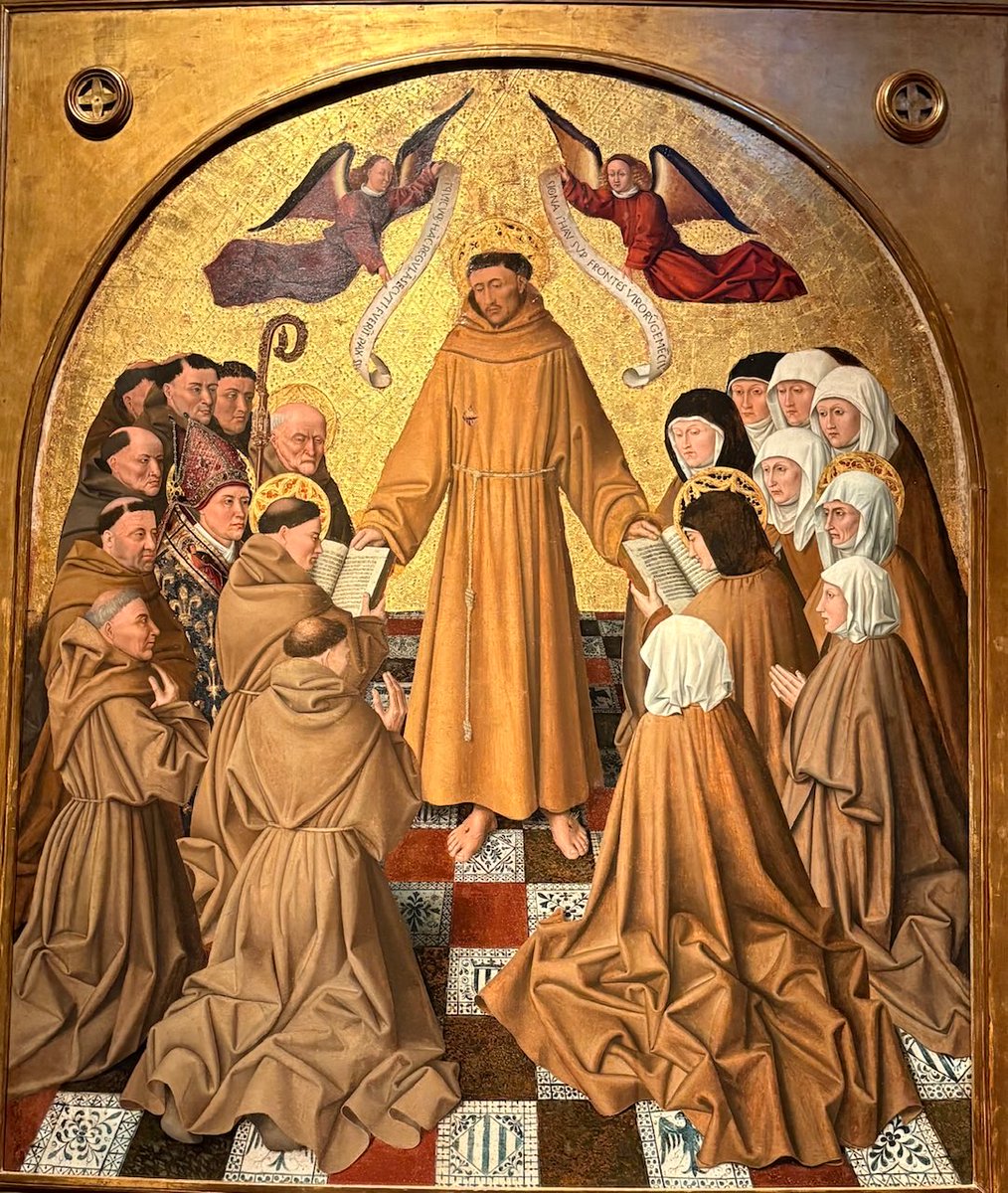 Capodimonte_mus's tweet photo. #4ottobre 
#SanFrancesco800

#Oggi celebriamo San Francesco d’Assisi, Patrono d’Italia con la tavola di Colantonio del Fiore: “San Francesco che consegna la regola agli ordini francescani”. https://t.co/ImBv7EsGsv