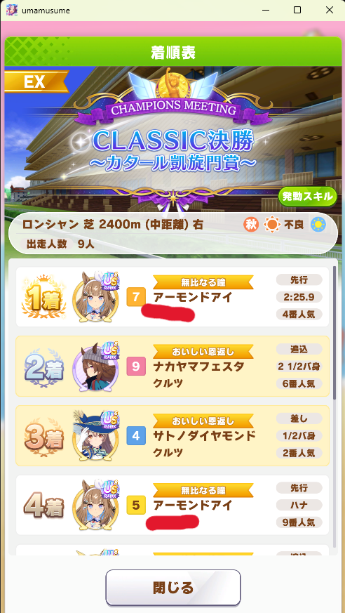 kurutu0401's tweet photo. ２０２６年９月
チャンピオンズミーティングCLASSIC
決勝
２位
３年前のリベンジならず🙃 https://t.co/ZKprXUttfL