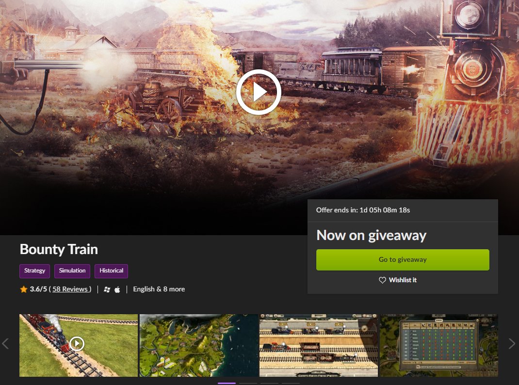 GamemaniaVg's tweet photo. Juego GRATIS en GOG:
- Bounty Train
Enlace:
https://t.co/hh0pcPYjM9
Disponible hasta el 5 de octubre por la mañana.
#JuegoGratis #GOG #BountyTrain https://t.co/12UsSaFqmk