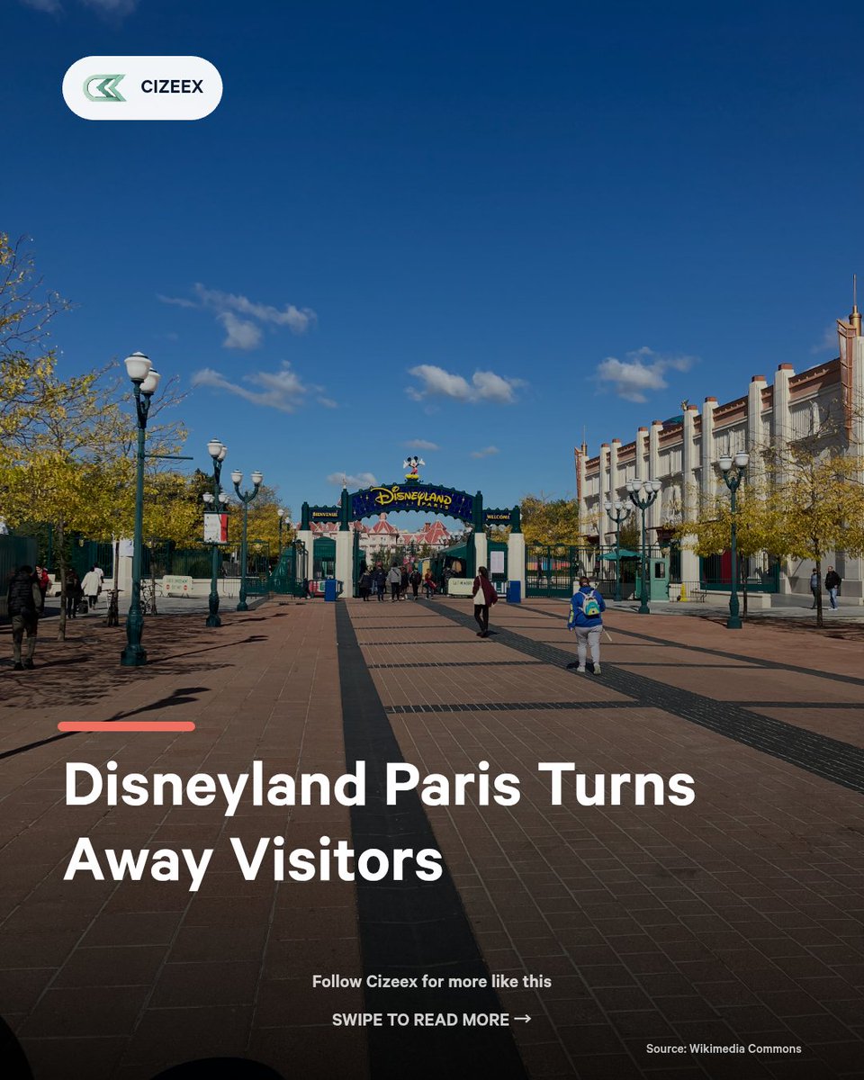 cizeexfeed's tweet photo. Disneyland Paris Turns Away Visitors as Both Parks Hit Capacity

Arriving at Disneyland Paris without the right ticket is no longer a safe bet. On several days this autumn, guests without a dated ticket or a confirmed advance reservation have been stopped at the resort entrance after both parks reached capacity.

Readers who want to write and read similar articles can do so at the Cizeex app.

#DisneylandParis #DisneyParks #HalloweenFestival #ParkCapacity #TravelNews
 https://t.co/Lgg3TT13Tv