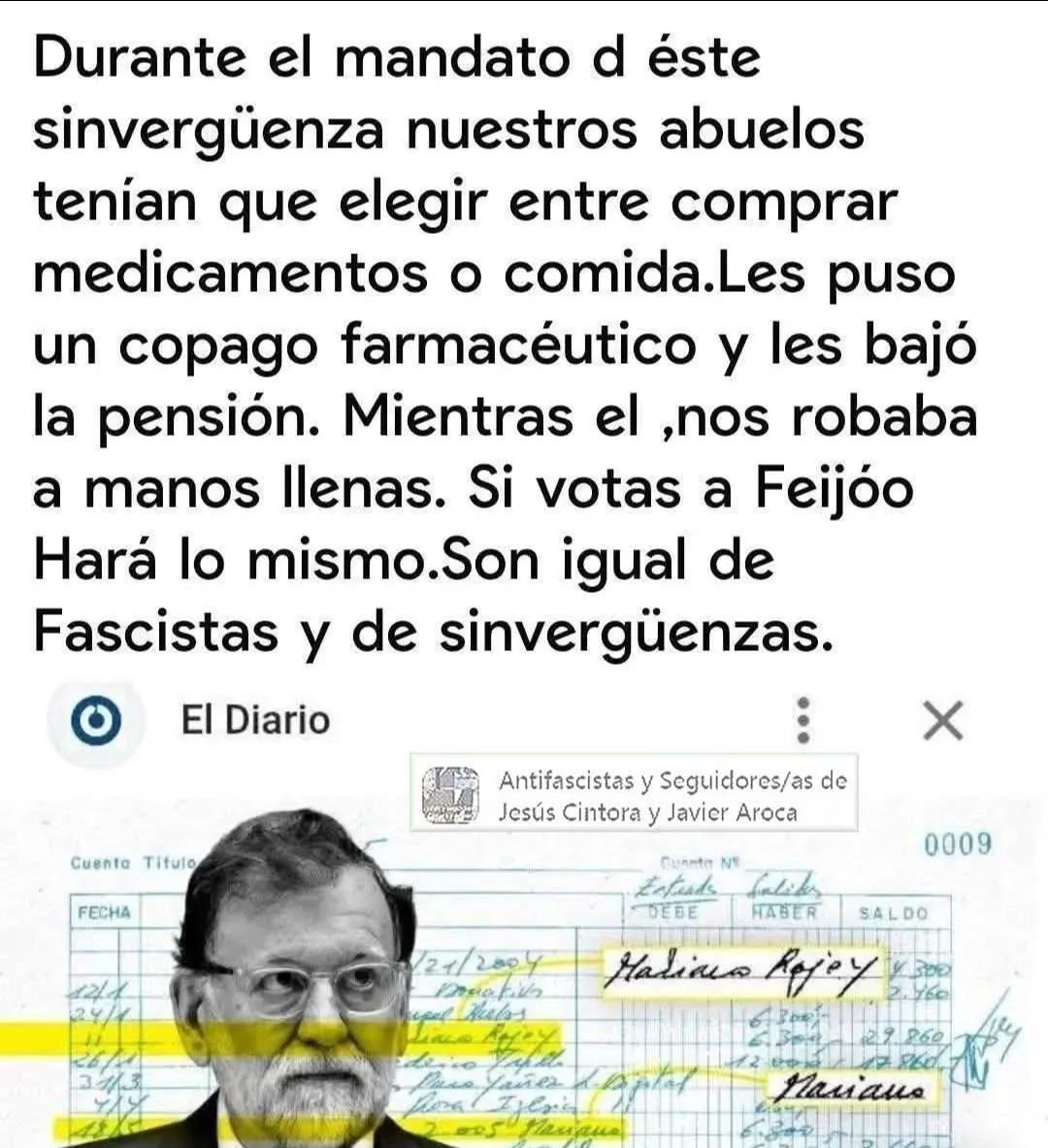 Vivelavida_52's tweet photo. Voten Feijoo y retrocedemos 40 años
SIEMPRE QUE PUEDEN NOS ARRUINAN PARA FORRAR A SUS RICOS https://t.co/oVTBhlzKcF