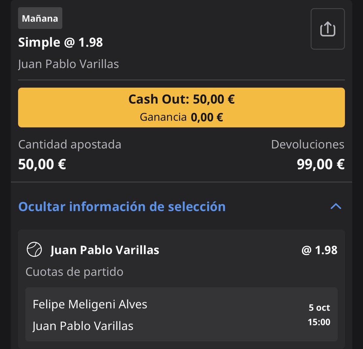 LWAlphaPicks's tweet photo. 🎾 CH 🇨🇱
👉🏽J.P. Varillas @ 1.98

STAKE 2

La verdad que no entiendo esta cuota, el h2h entre ambos es favorable a varillas por 5-1, para mí por nivel, ranking y el momento de forma en el que está cada uno, es un partido en el que como mínimo debería salir varillas de favorito, no tiene ningún sentido esta cuota para mí, y creo que bajará pronto