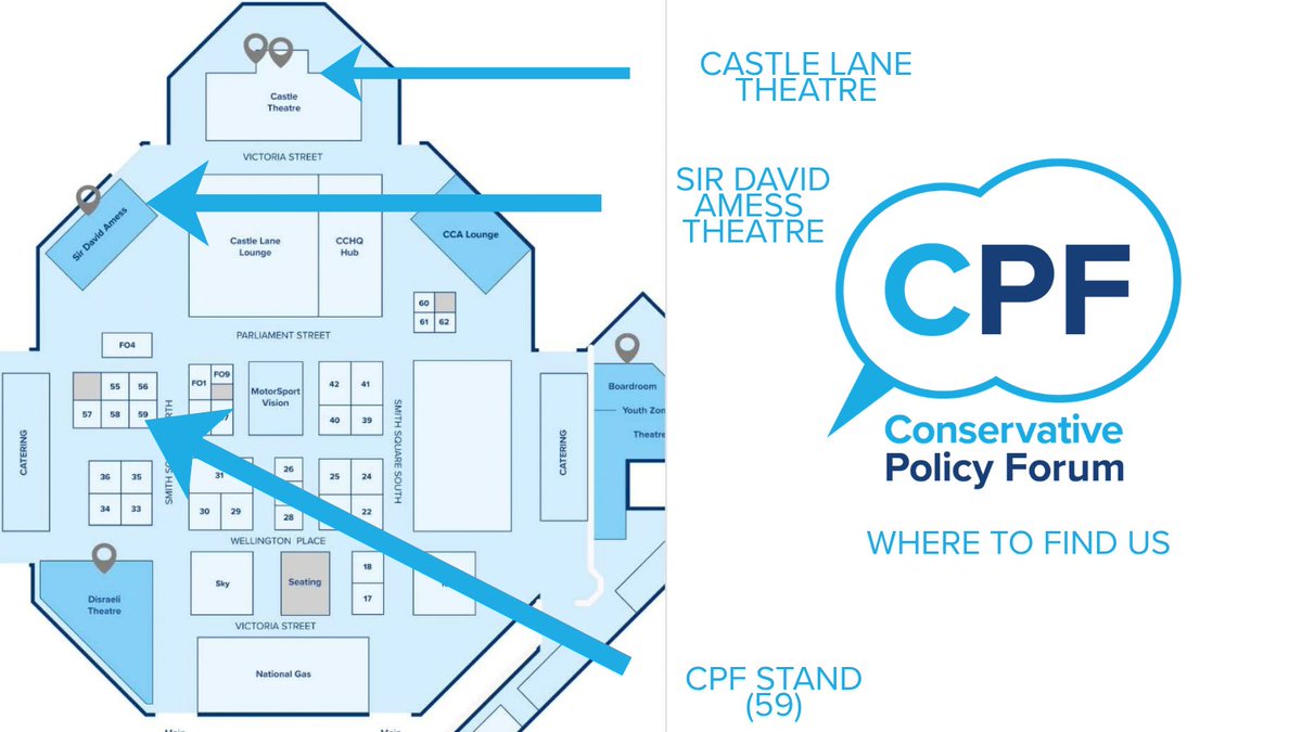 ConservativePF's tweet photo. At Conservative Party Conference? Come and find the CPF team! 👋
Use the map below to find us, pop over for a chat and discover how you can get involved and share your ideas to inform policy thinking.
We look forward to seeing you. https://t.co/61HGSrwRww