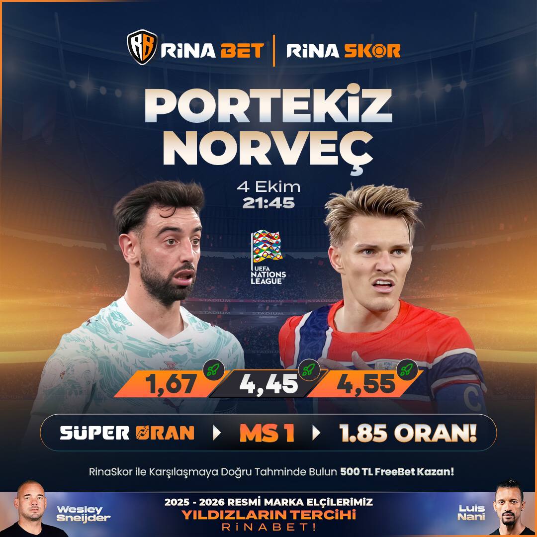 rinasosyal1's tweet photo. ⚽️ Rina Skor’da Portekiz - Norveç karşılaşması sahnede!

⚡️ Skoru doğru tahmin et, 500₺ FreeBet kazan!

🔥Süper Oran Fırsatını kaçırma!

👉 Spor Bahislerinin adresi | https://t.co/VsCKLlSPoh https://t.co/vK8grYWIHW
