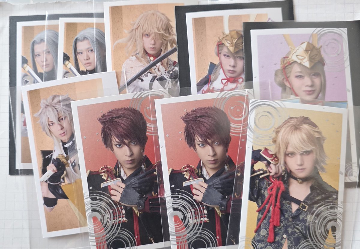 t_b_y_m's tweet photo. 交換　月夜一縷   ミュージカル刀剣乱舞 刀ミュ　ランダムふぉと（戦闘ver.）

譲　
ふぉとA　今剣　姫鶴②　小狐丸　則宗

ふぉとB　今剣　大包平②　南泉

求　長義B　B優先

本日、愛知 アイプラザ豊橋　現地  10/4㈰　ただいまの時間半にお手渡し可能な方 https://t.co/HQyfy9L6XP