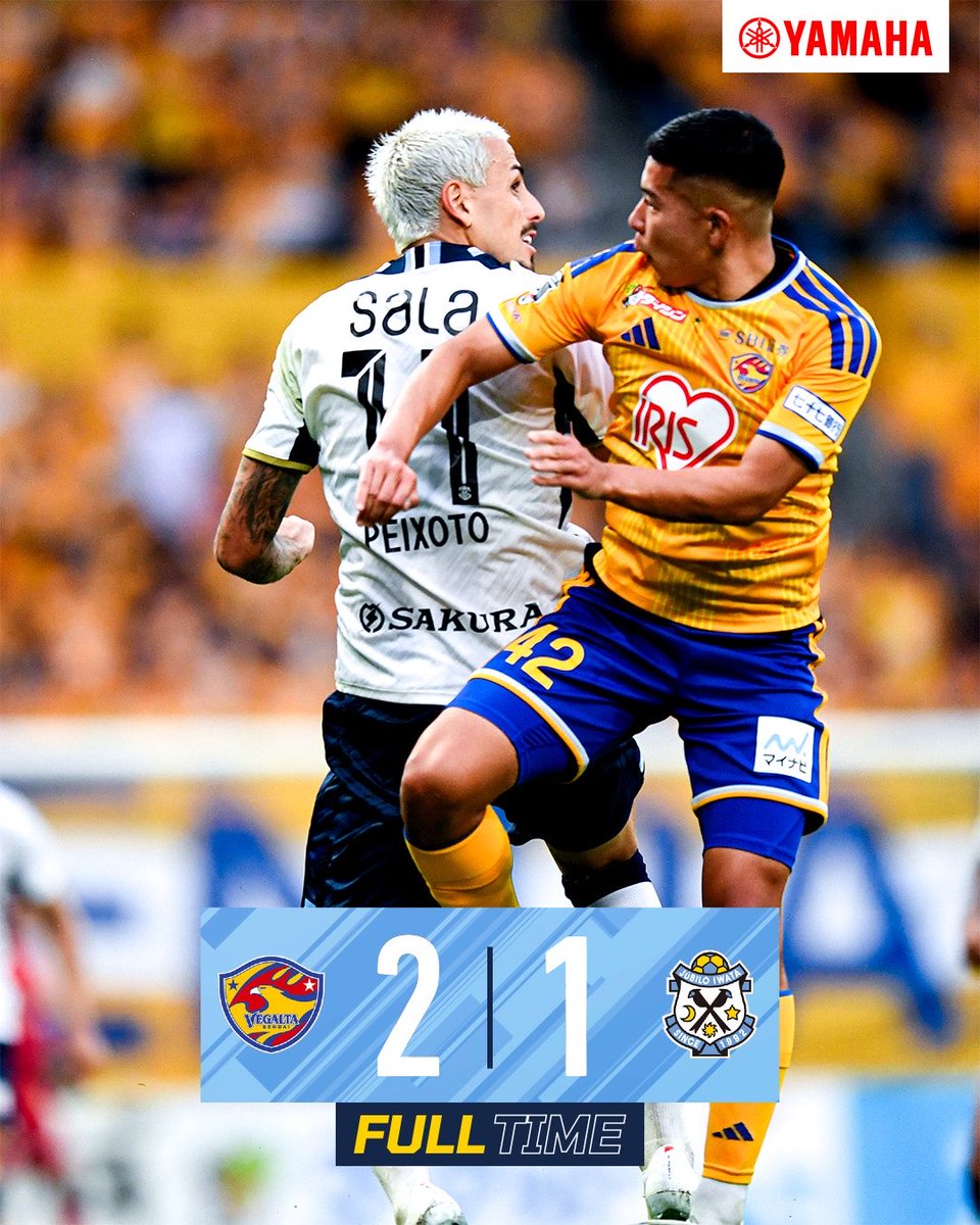 Jubiloiwata_YFC's tweet photo. 𝗙𝗨𝗟𝗟 𝗧𝗜𝗠𝗘
仙台 2-1 磐田

▼ご視聴はこちらから
🎬#DAZN
 https://t.co/KiBDYSbhtn

#仙台磐田
#ジュビロ磐田 https://t.co/cSkDIYhqiS