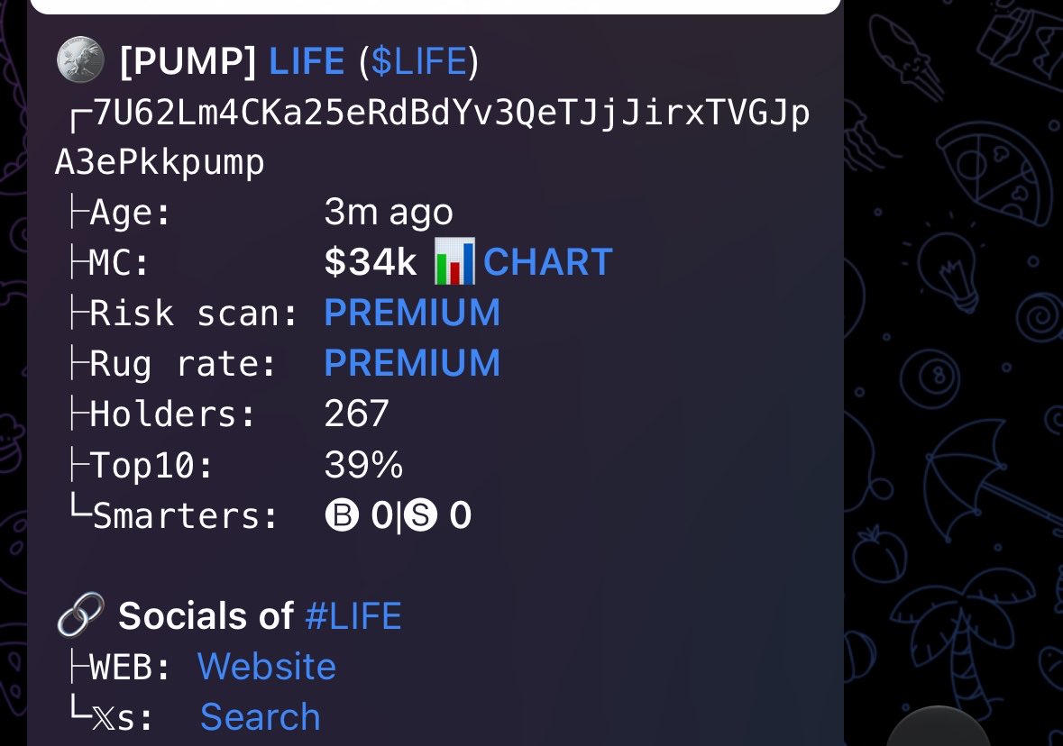 MeMe_Analyst1's tweet photo. $LIFE 

CA><
7U62Lm4CKa25eRdBdYv3QeTJjJirxTVGJpA3ePkkpump https://t.co/0D7ryRK7NE