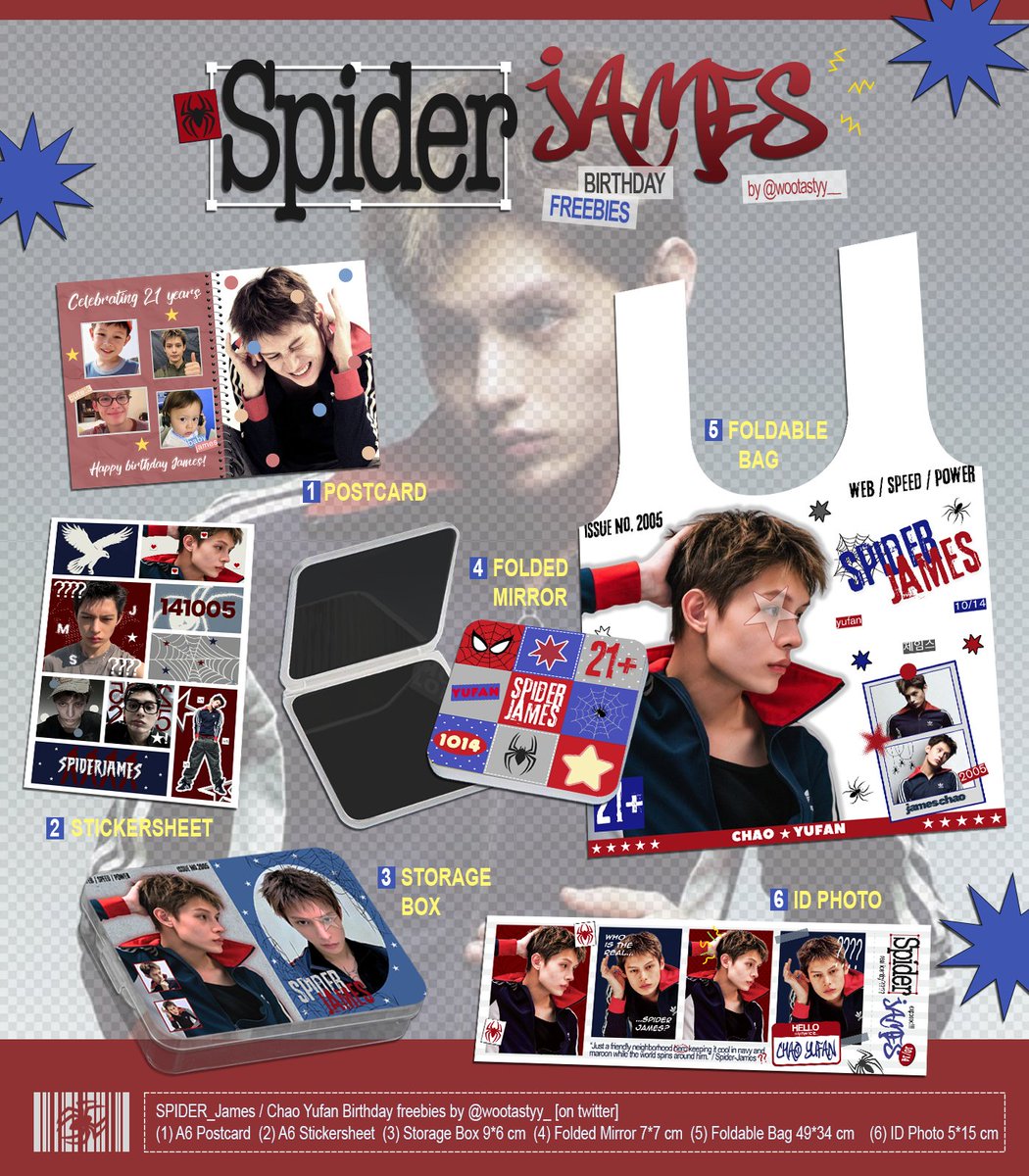 wootastyy_'s tweet photo. 🕷 𝗦𝗣𝗜𝗗𝗘𝗥-𝗝𝗔𝗠𝗘𝗦 🕷
𝘑𝘢𝘮𝘦𝘴 𝘉𝘪𝘳𝘵𝘩𝘥𝘢𝘺 𝘍𝘳𝘦𝘦𝘣𝘪𝘦𝘴 𝘣𝘺 @wootastyy_ 

how to claim:
🕸️ rt + like this tweet
🕸️ yufanist only!
🕸️ claim on shopee 15.10
🕸️ set idr 9.900
🕸️ dm for trade (limited) 

link will be uploaded on 15 October 2026 18.30 WIB https://t.co/lepVjk50x4