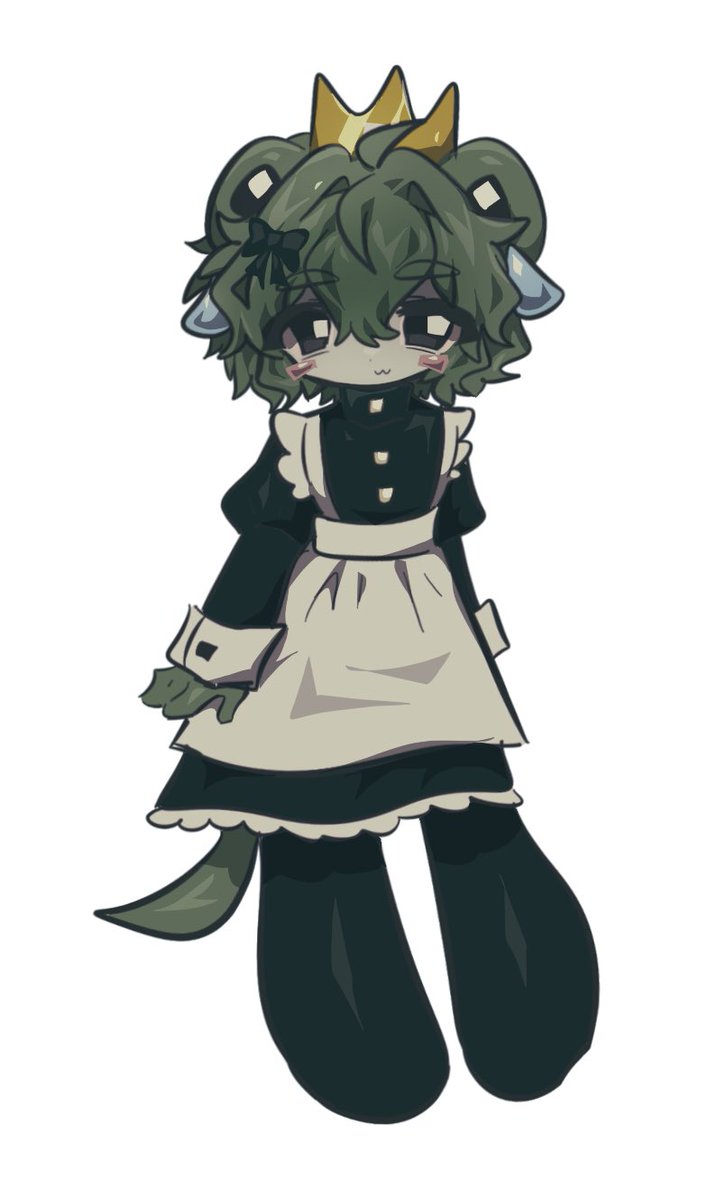 Coriander303's tweet photo. #froggygrox #frox 我之前画的小青蛙衣服grox和女仆装froggy，嗯。挺可爱的对吧？ https://t.co/F3OdYjQUge