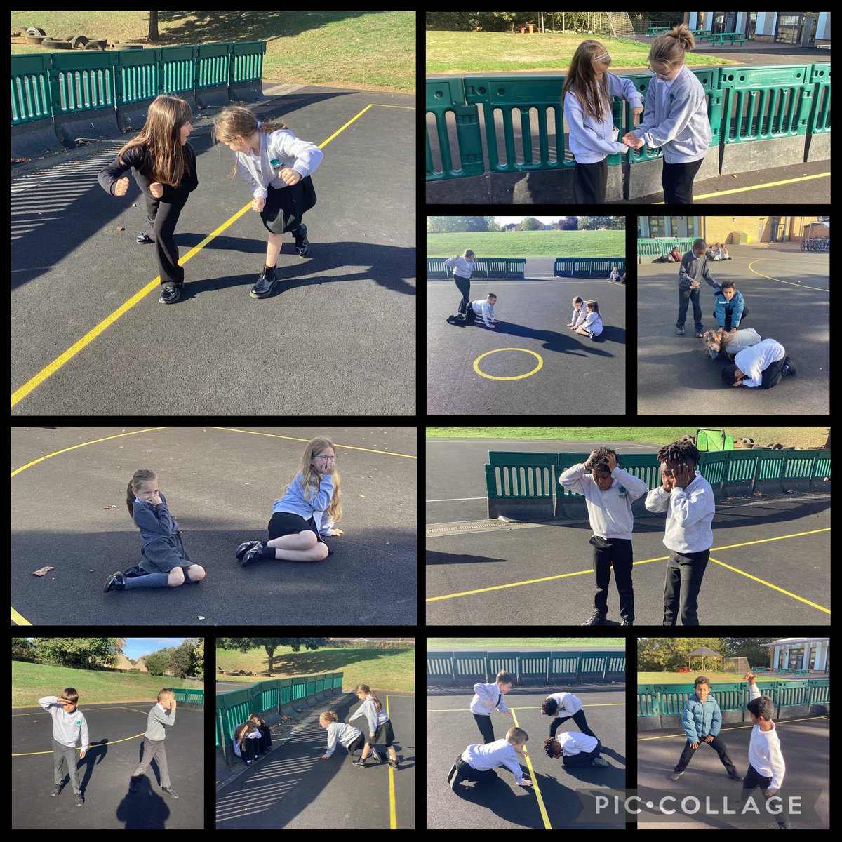 BriarHillSch's tweet photo. @BriarHillSch @Talk4Writing #year4 To deepen our understanding of our #modeltext #SandyCove we #Freezeframed different #scenes of the text, ready for our #diaryentries 
Mrs P
#Brairhillbuzz #outdoorlearning #Briarhillbrilliance https://t.co/oMS3pJcxu2