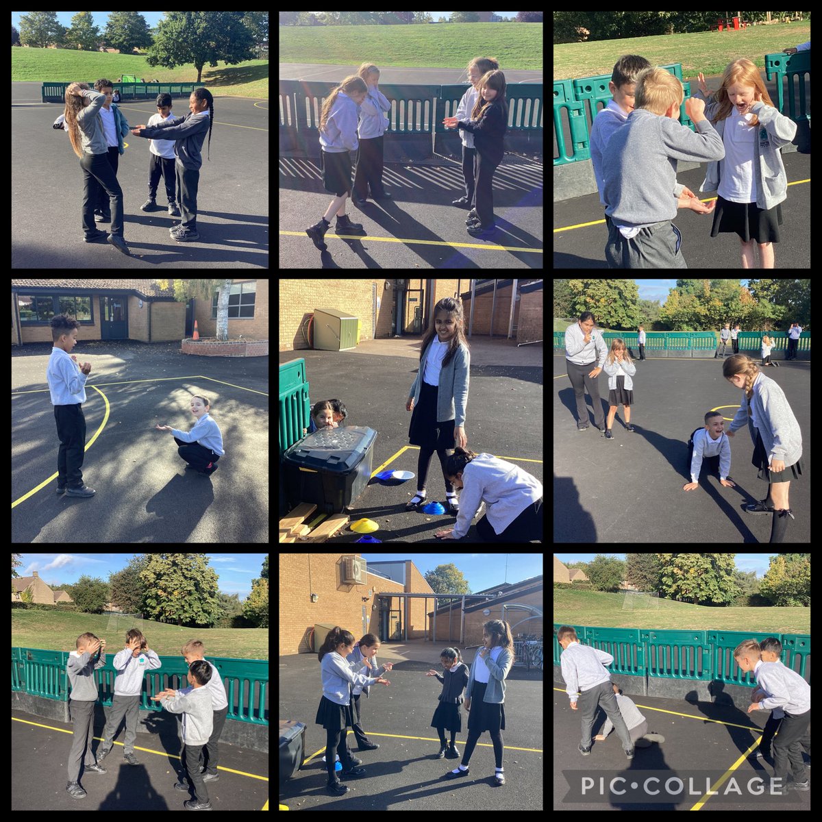 BriarHillSch's tweet photo. @BriarHillSch @Talk4Writing #year4 To deepen our understanding of our #modeltext #SandyCove we #Freezeframed different #scenes of the text, ready for our #diaryentries 
Mrs P
#Brairhillbuzz #outdoorlearning #Briarhillbrilliance https://t.co/oMS3pJcxu2